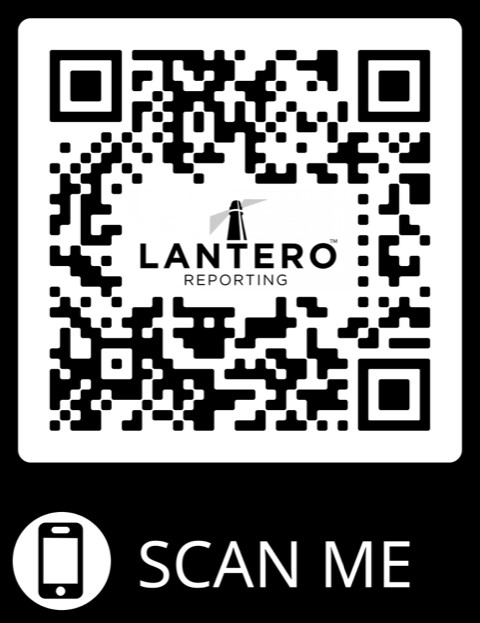 En QR-kod för att komma till visselblåsartjänsten Lantero Reporting.